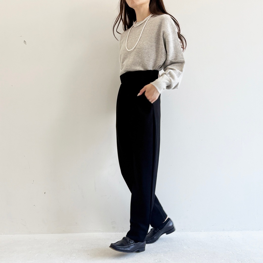 2重織ストレッチジャージ＿テイパードパンツ【セットアップ対応】