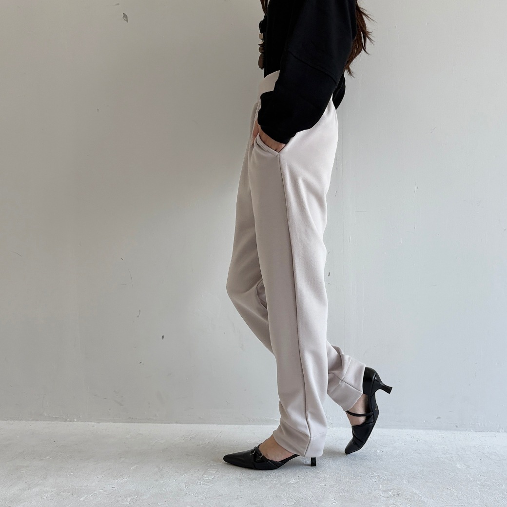 2重織ストレッチジャージ＿テイパードパンツ【セットアップ対応】