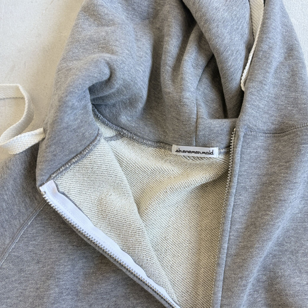 ヴィンテージ機吊り裏パイル地＿ジップアップパーカー