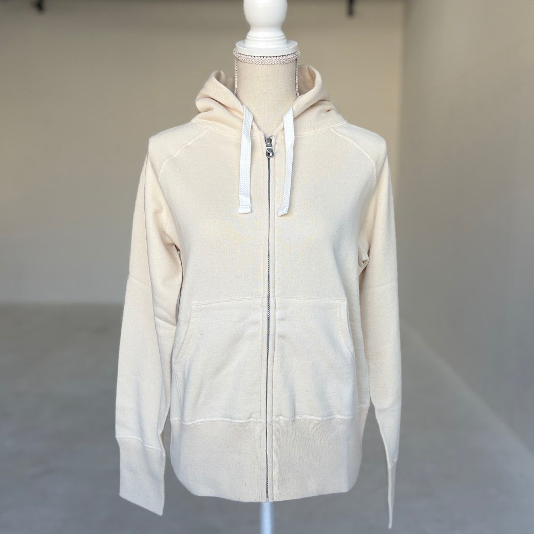 ヴィンテージ機吊り裏パイル地＿ジップアップパーカー