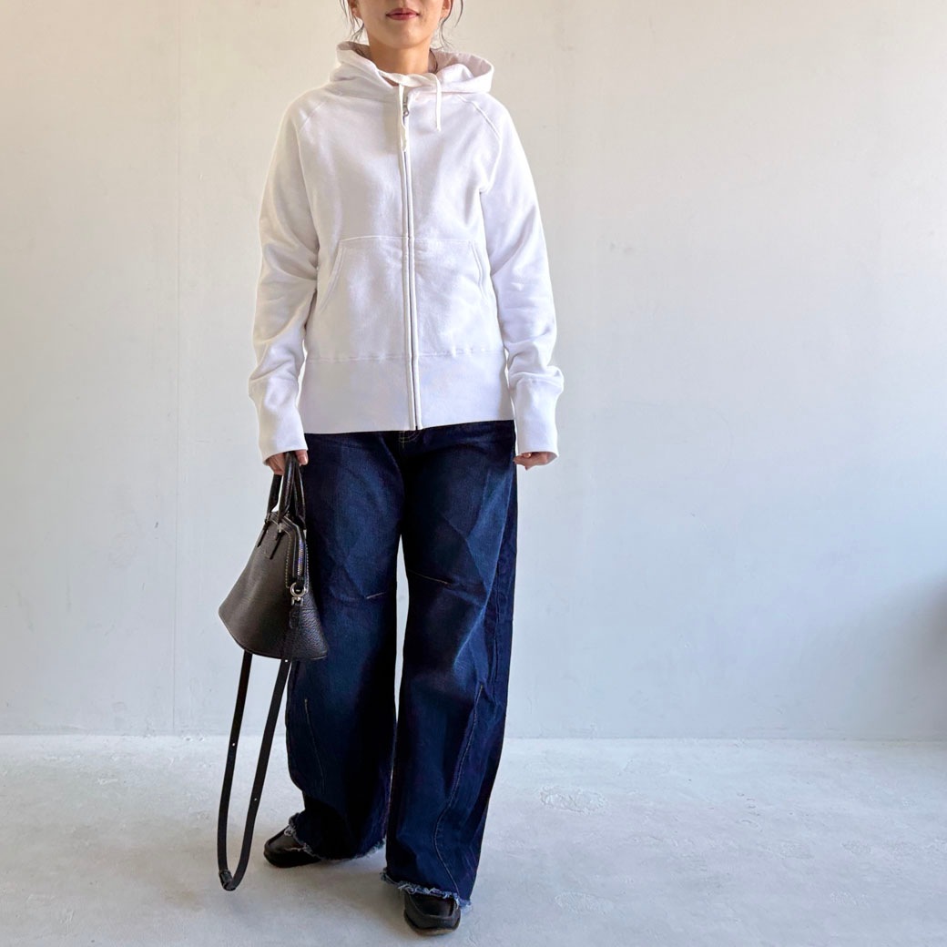 ヴィンテージ機吊り裏パイル地＿ジップアップパーカー