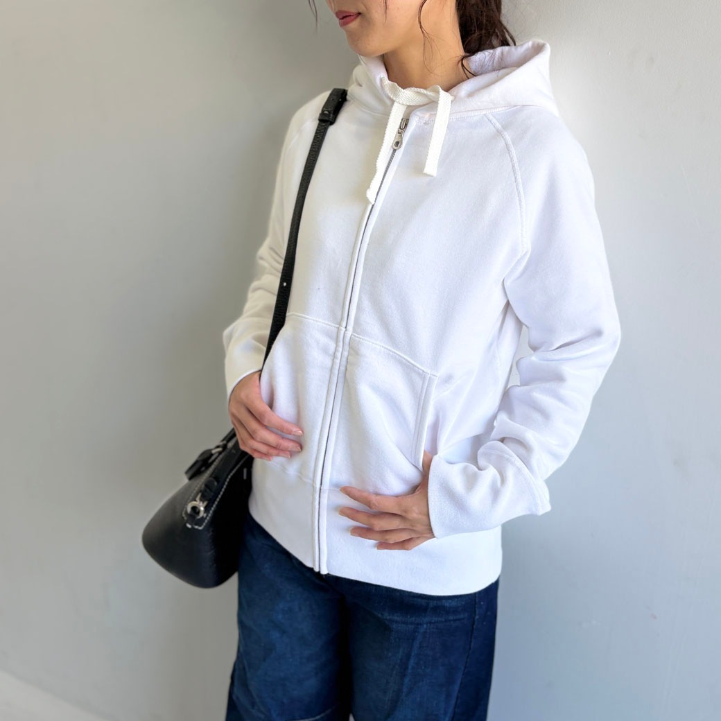 ヴィンテージ機吊り裏パイル地＿ジップアップパーカー