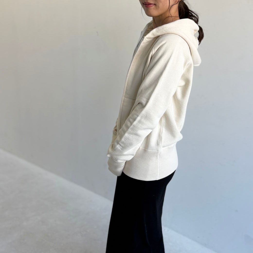 ヴィンテージ機吊り裏パイル地＿ジップアップパーカー