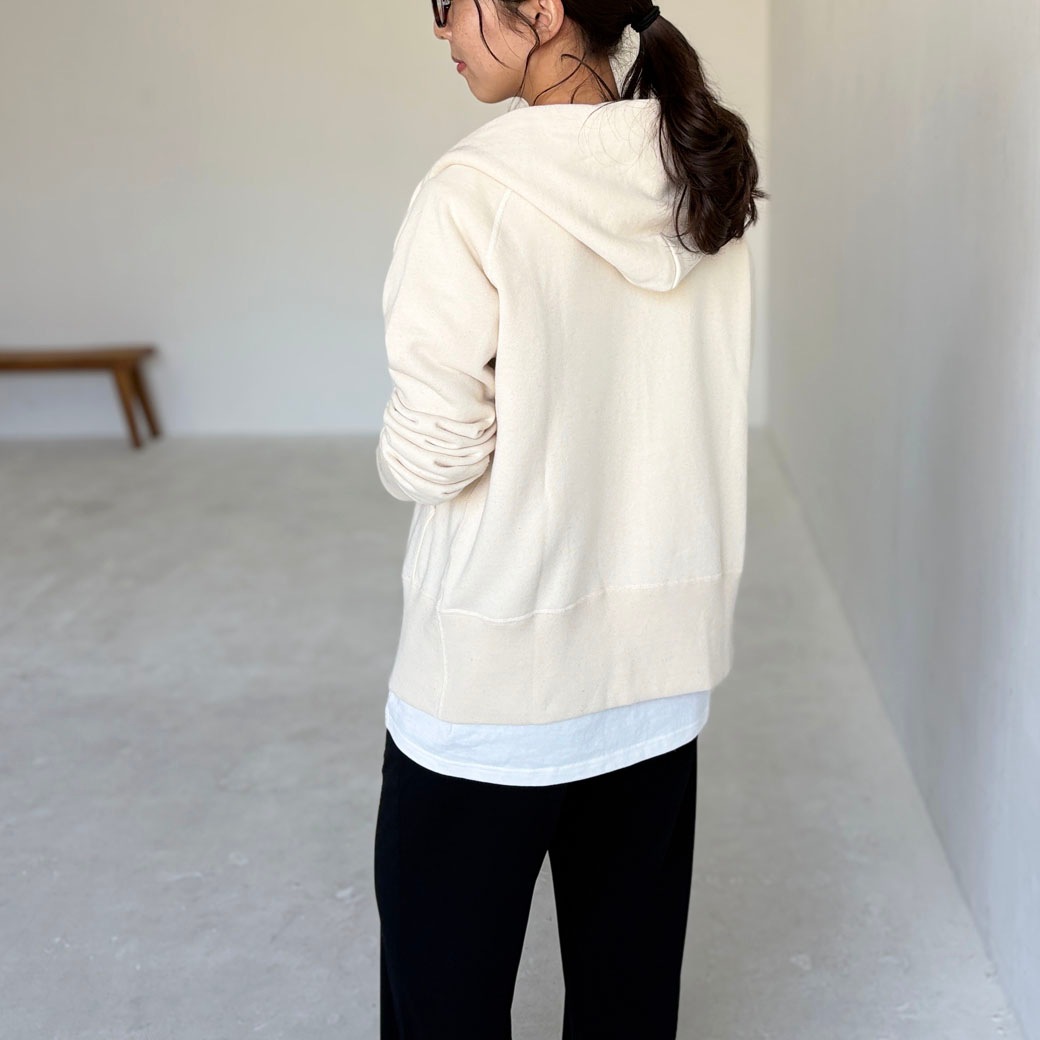 ヴィンテージ機吊り裏パイル地＿ジップアップパーカー