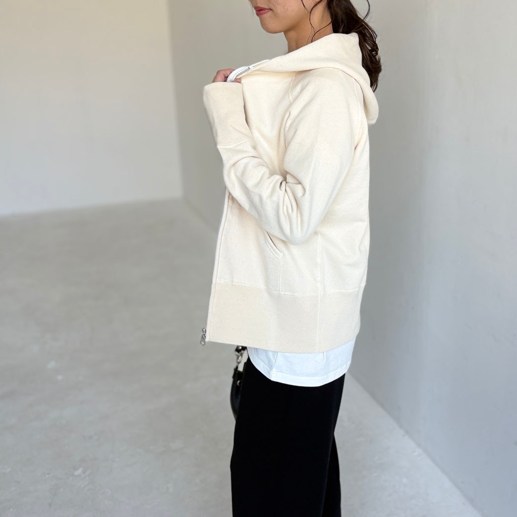 ヴィンテージ機吊り裏パイル地＿ジップアップパーカー