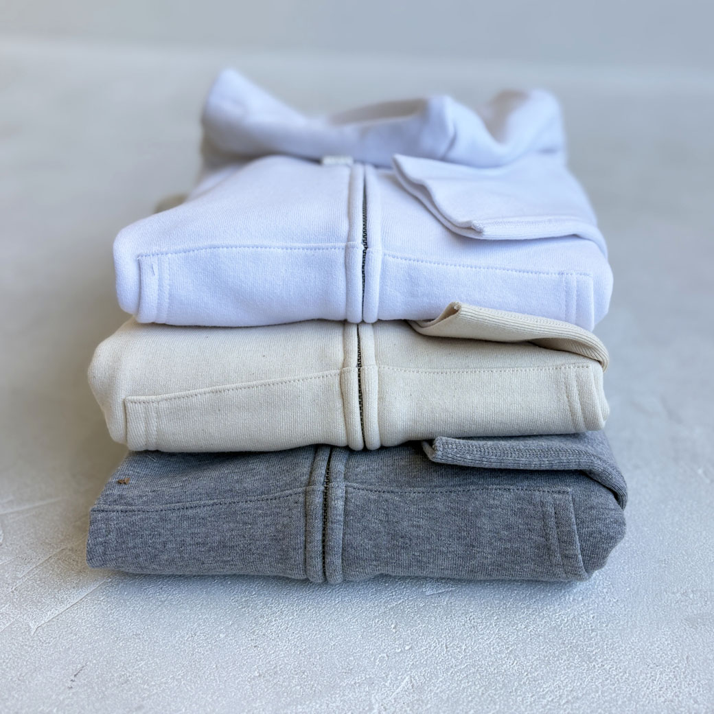 ヴィンテージ機吊り裏パイル地＿ジップアップパーカー