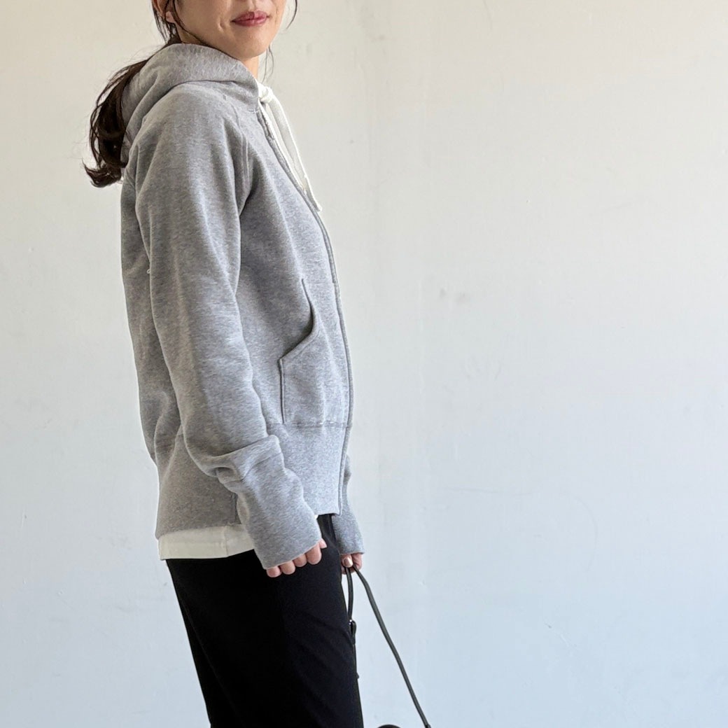 ヴィンテージ機吊り裏パイル地＿ジップアップパーカー