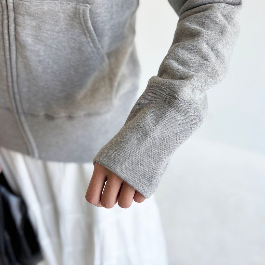 ヴィンテージ機吊り裏パイル地＿ジップアップパーカー