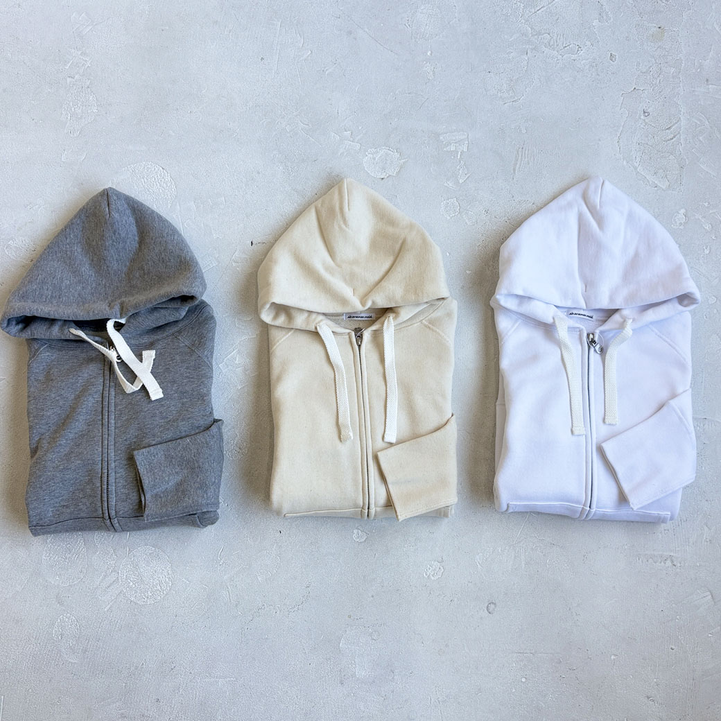 ヴィンテージ機吊り裏パイル地＿ジップアップパーカー