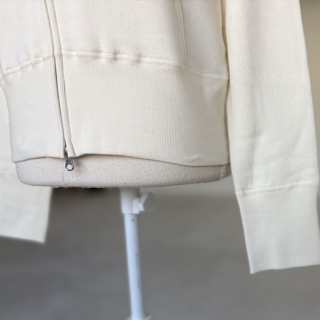 French Terry リヨセル混 ショートレングス Wジップアップパーカー