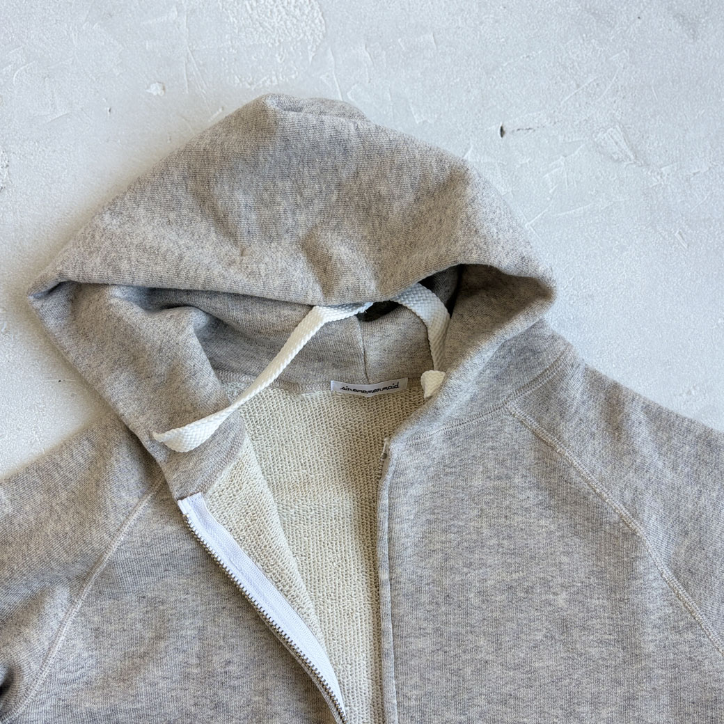 French Terry リヨセル混 ショートレングス Wジップアップパーカー