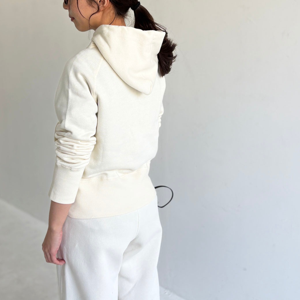 French Terry リヨセル混 ショートレングス Wジップアップパーカー