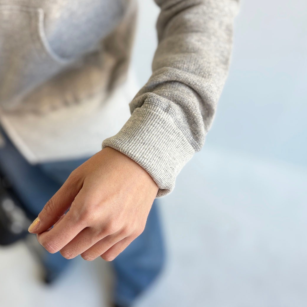 French Terry リヨセル混 ショートレングス Wジップアップパーカー