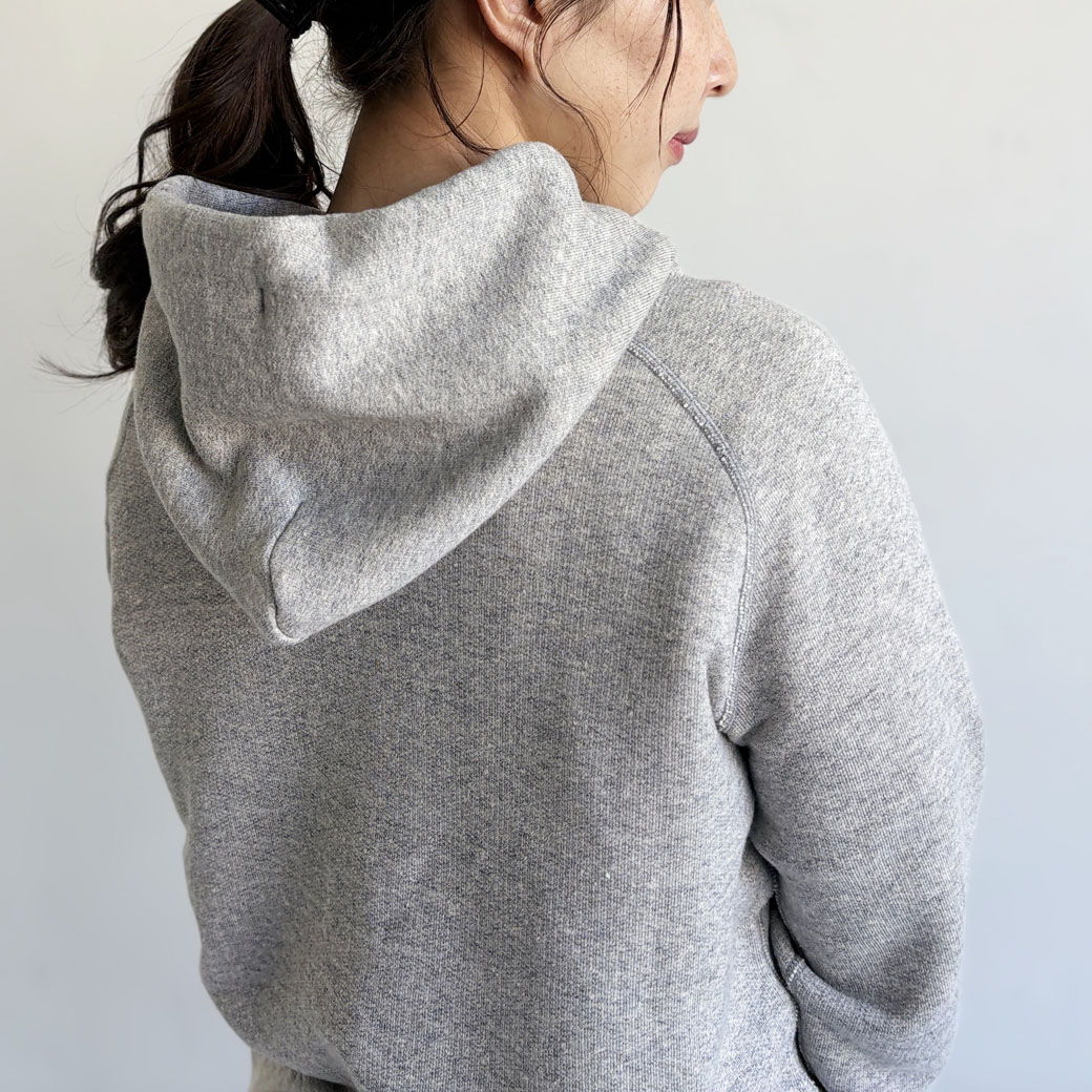 French Terry リヨセル混 ショートレングス Wジップアップパーカー