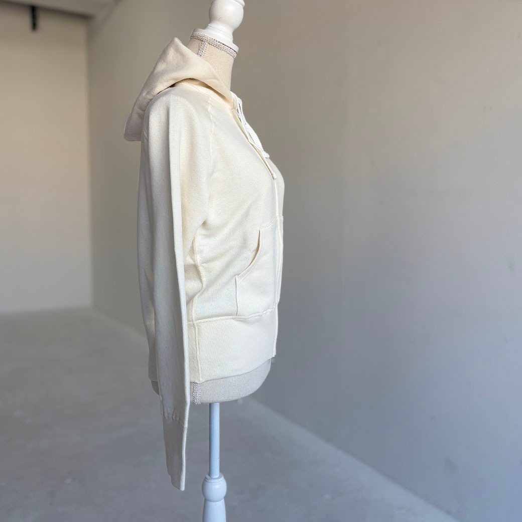 French Terry リヨセル混 ショートレングス Wジップアップパーカー