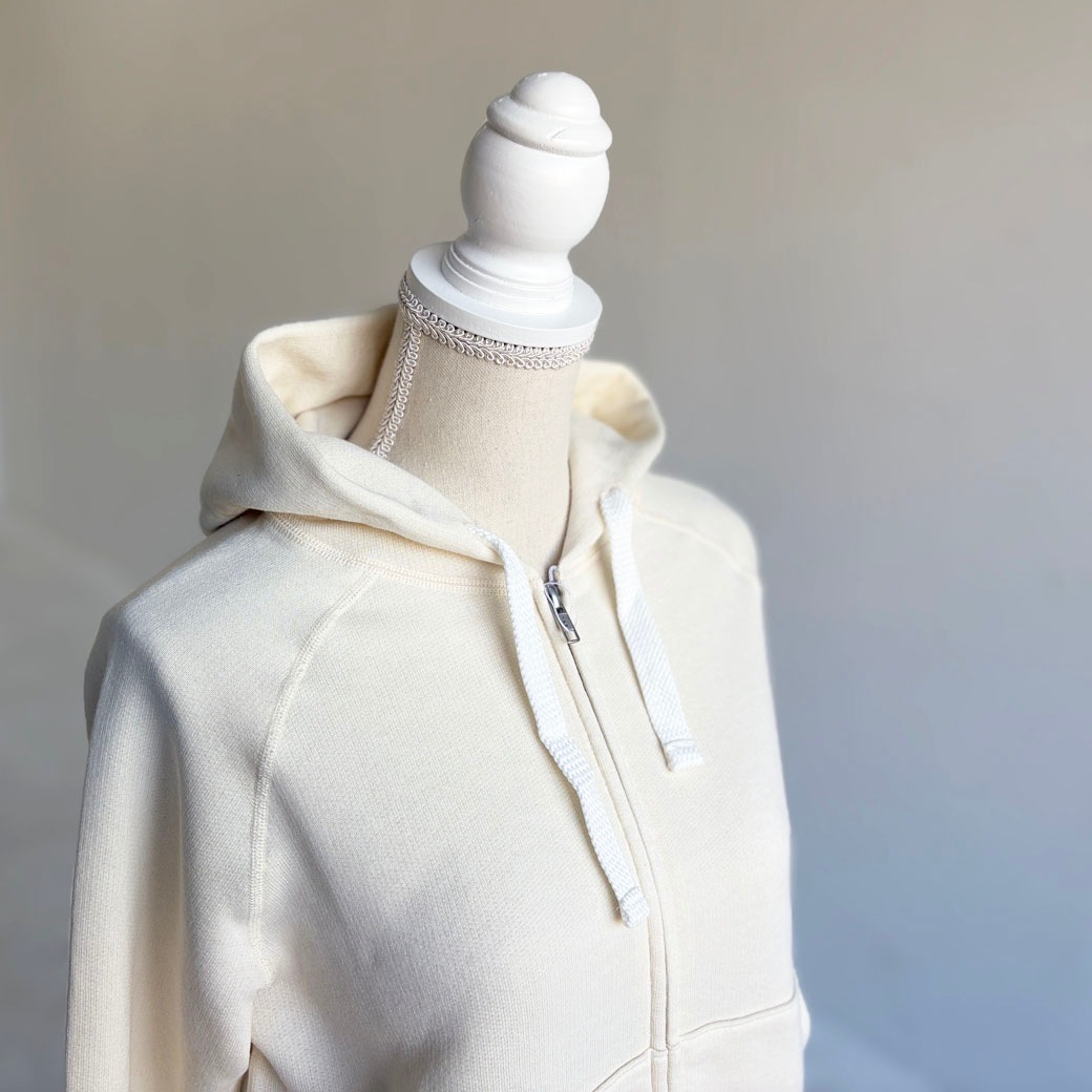 French Terry リヨセル混 ショートレングス Wジップアップパーカー