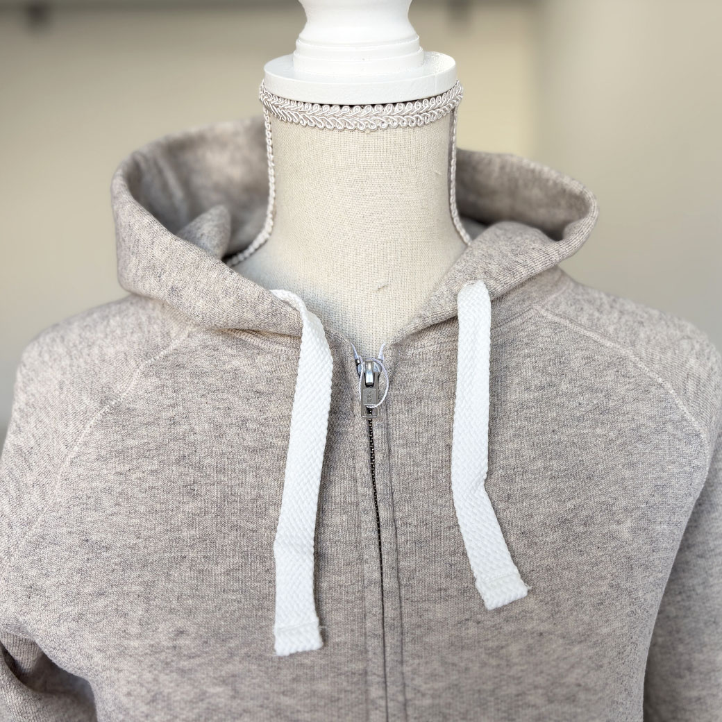 French Terry リヨセル混 ショートレングス Wジップアップパーカー