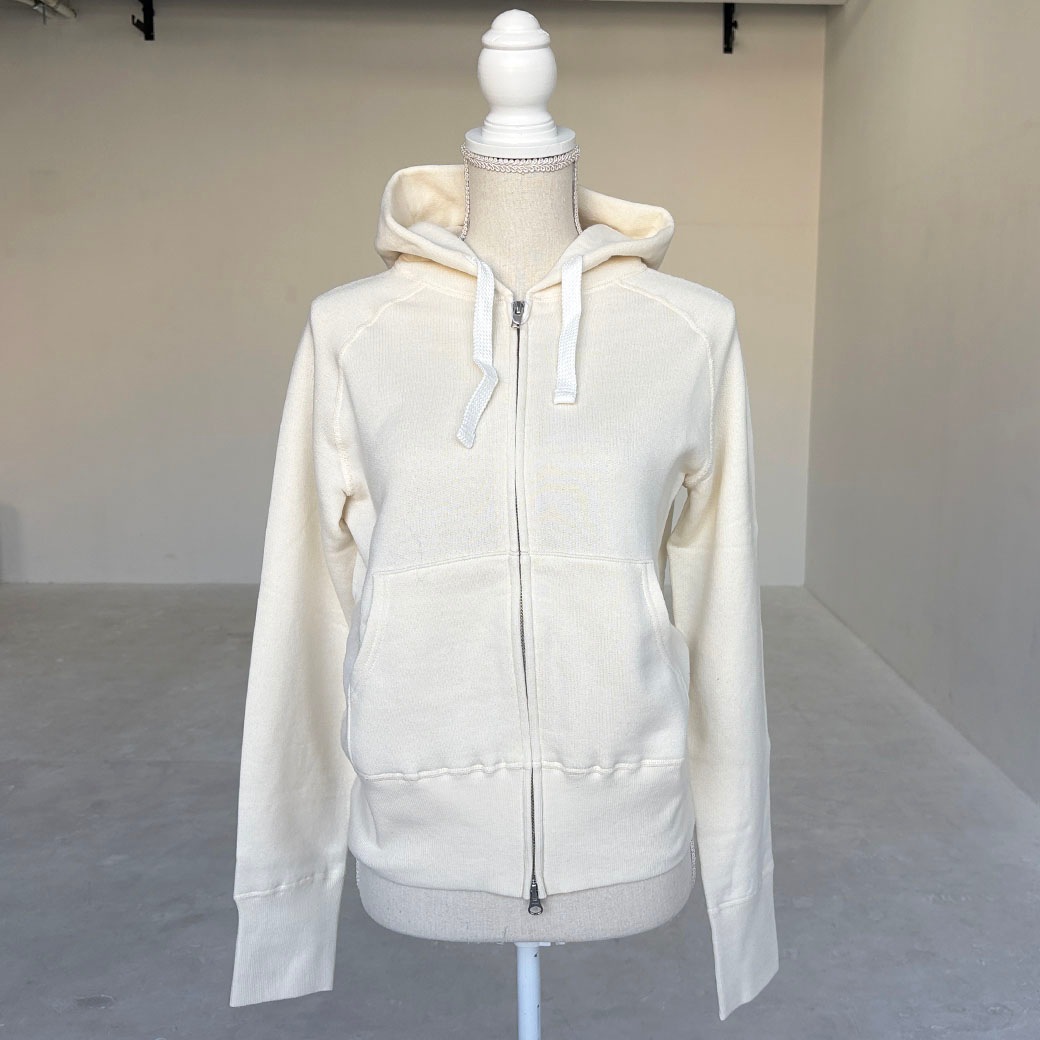 French Terry リヨセル混 ショートレングス Wジップアップパーカー