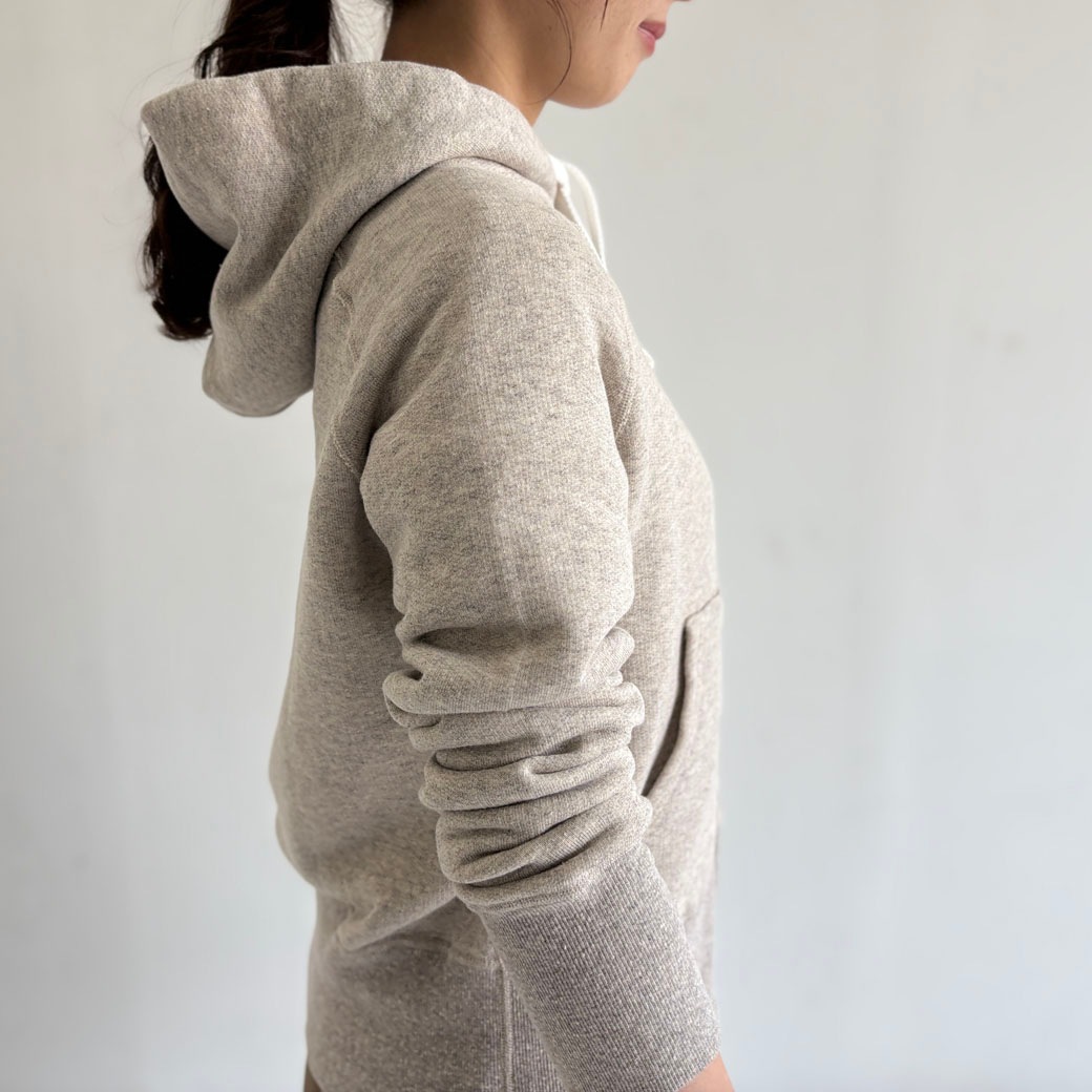 French Terry リヨセル混 ショートレングス Wジップアップパーカー