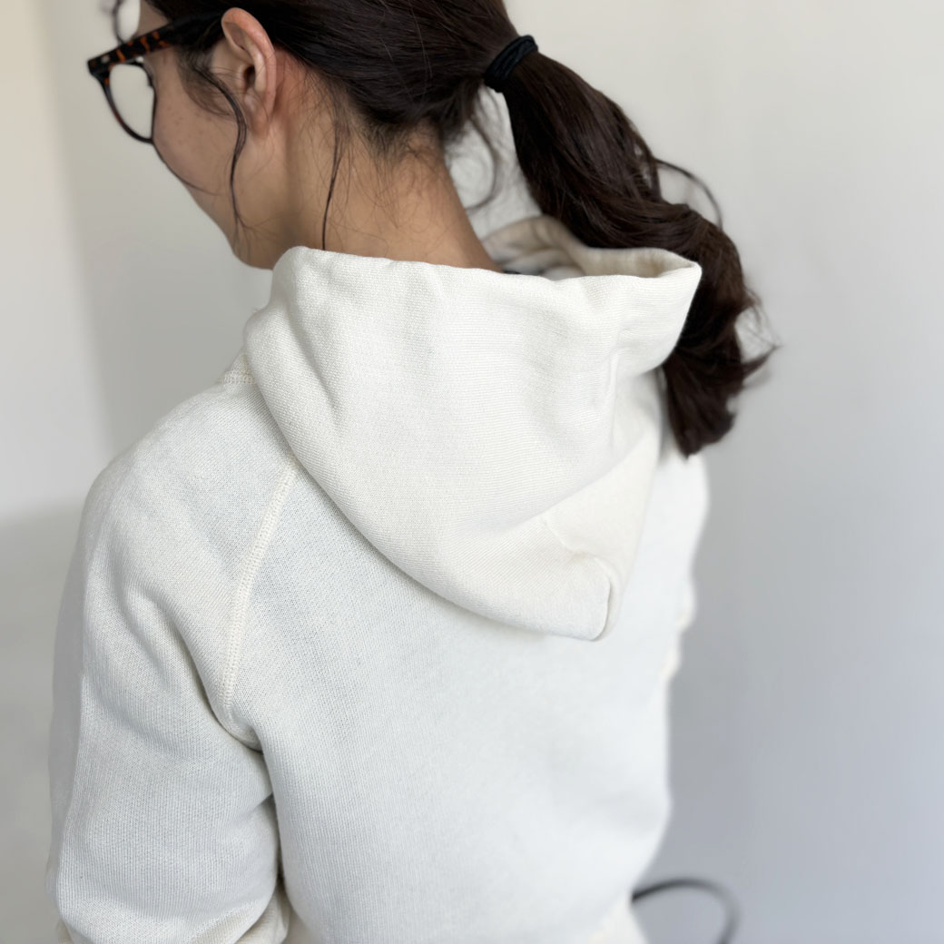 French Terry リヨセル混 ショートレングス Wジップアップパーカー