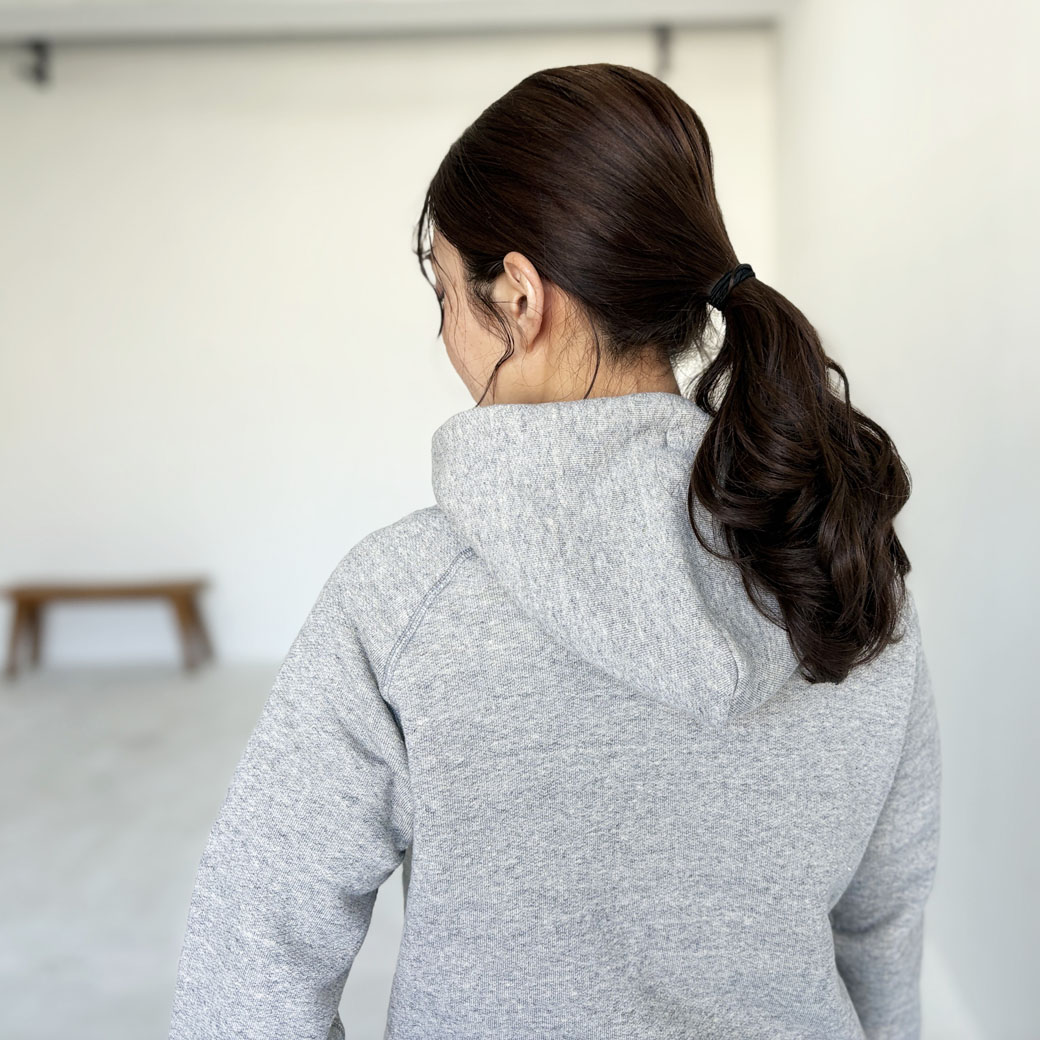 French Terry リヨセル混 ショートレングス Wジップアップパーカー