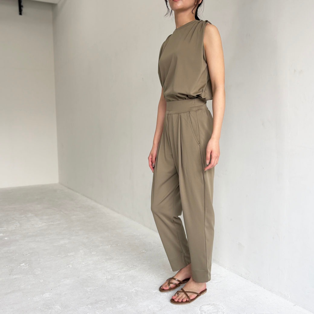 ストレッチスムース＿テイパードパンツ【セットアップ対応】