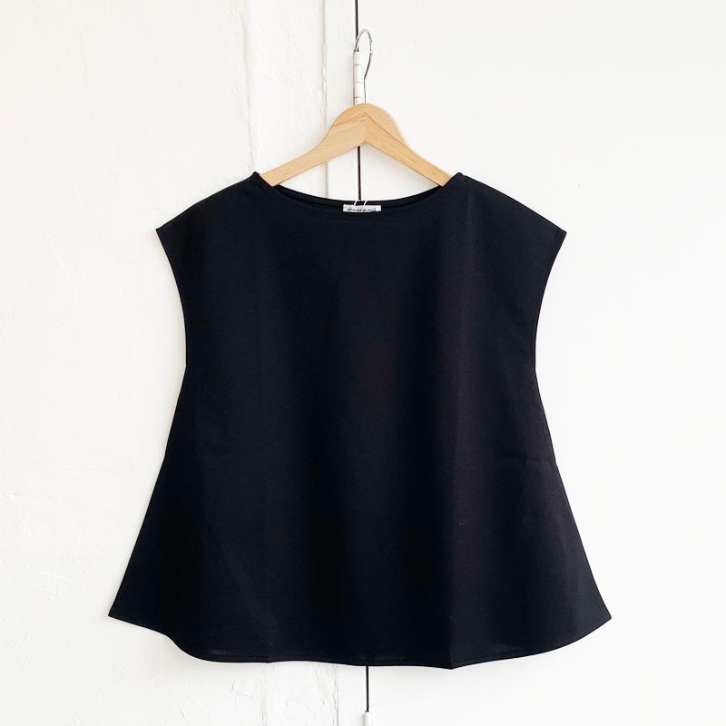 コットンポンチボートネックAラインプルオーバー