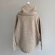 シープパイル　ビッグシルエットネックウォーマー付きプルオーバー