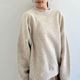 シープパイル　ビッグシルエットネックウォーマー付きプルオーバー