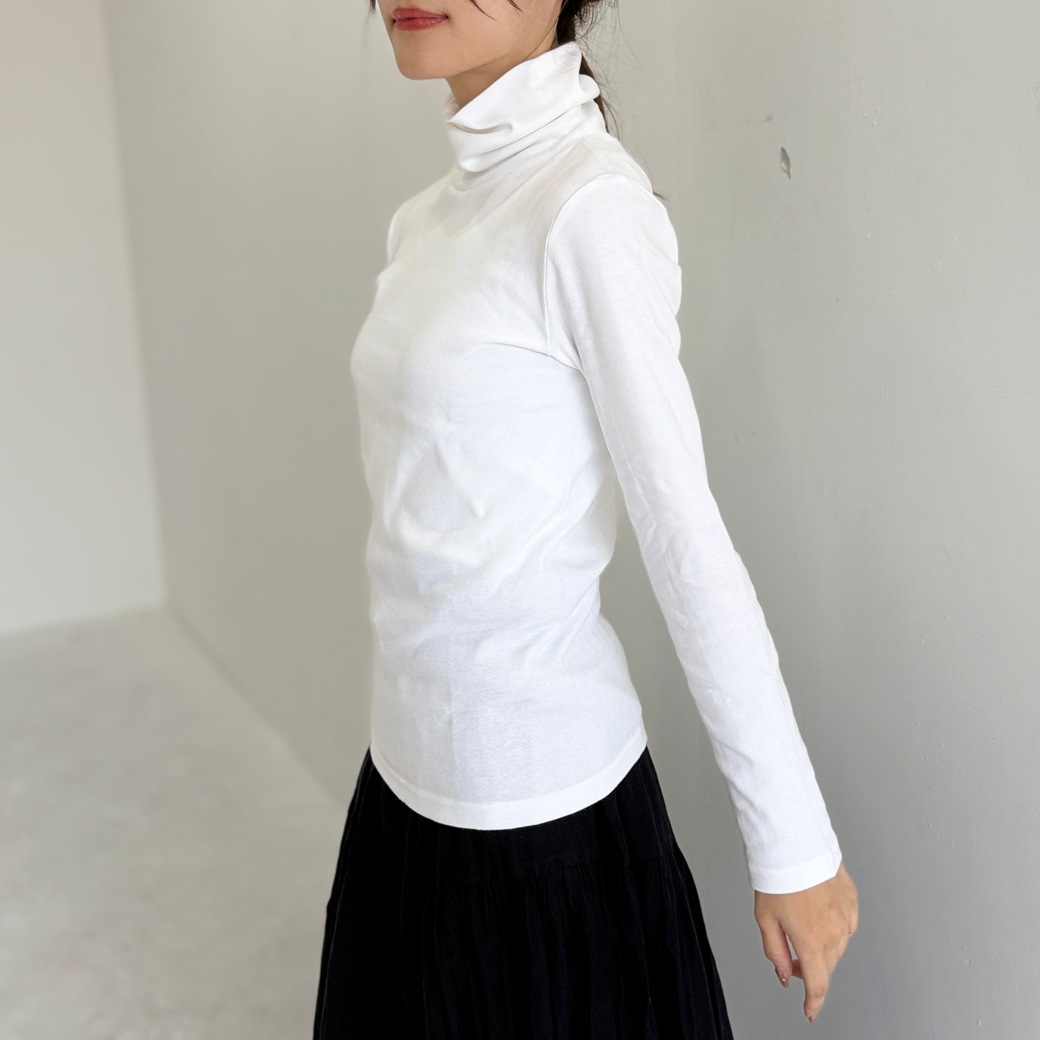 丸胴フライスタートルネック長袖