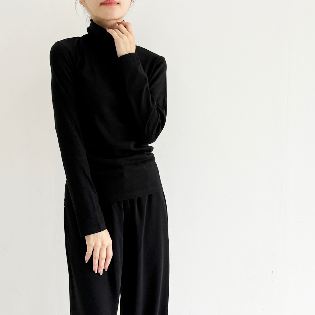 丸胴フライスタートルネック長袖