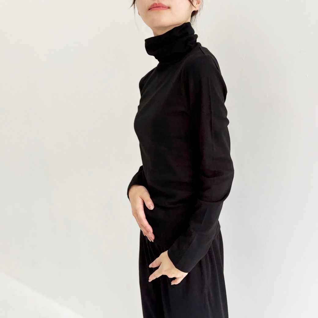 丸胴フライスタートルネック長袖