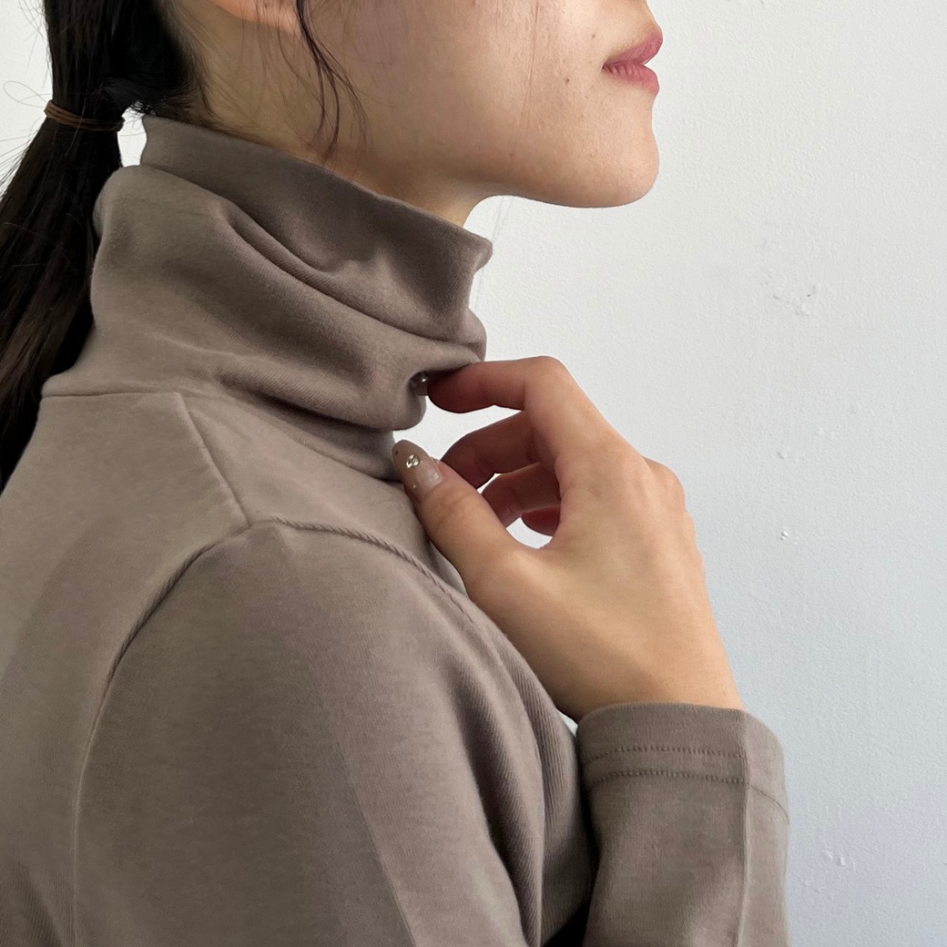 丸胴フライスタートルネック長袖