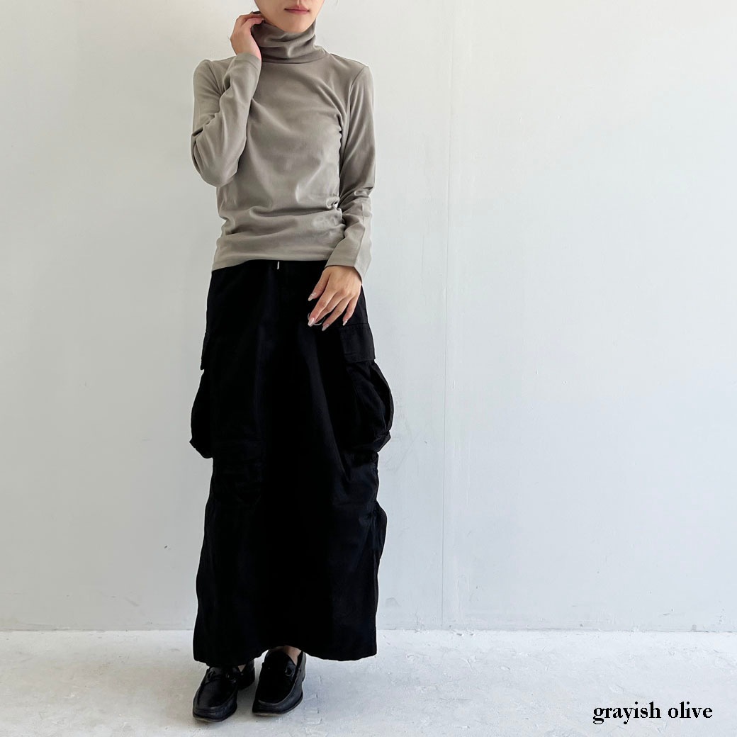 丸胴フライスタートルネック長袖