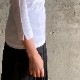 丸胴コットンフライス＿ラウンドネック７分袖