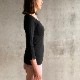 丸胴コットンフライス＿ラウンドネック７分袖