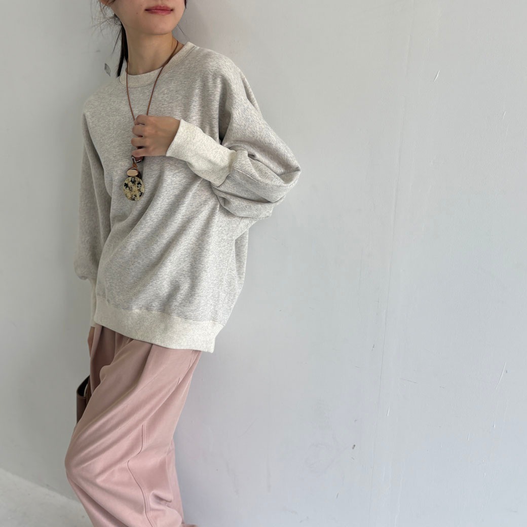 ウルトラブラッシュ裏起毛ドルマンカーブスリーブトレーナー