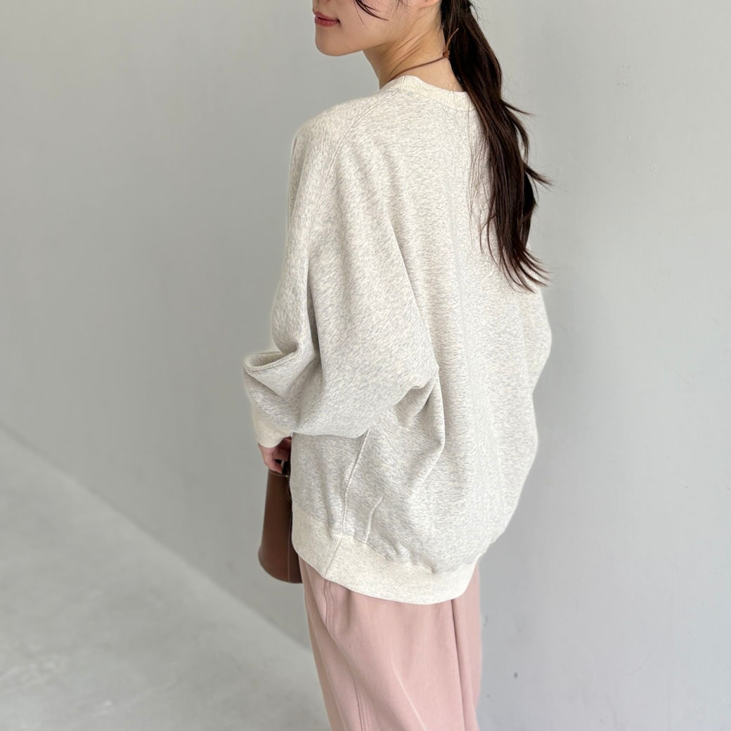ウルトラブラッシュ裏起毛ドルマンカーブスリーブトレーナー