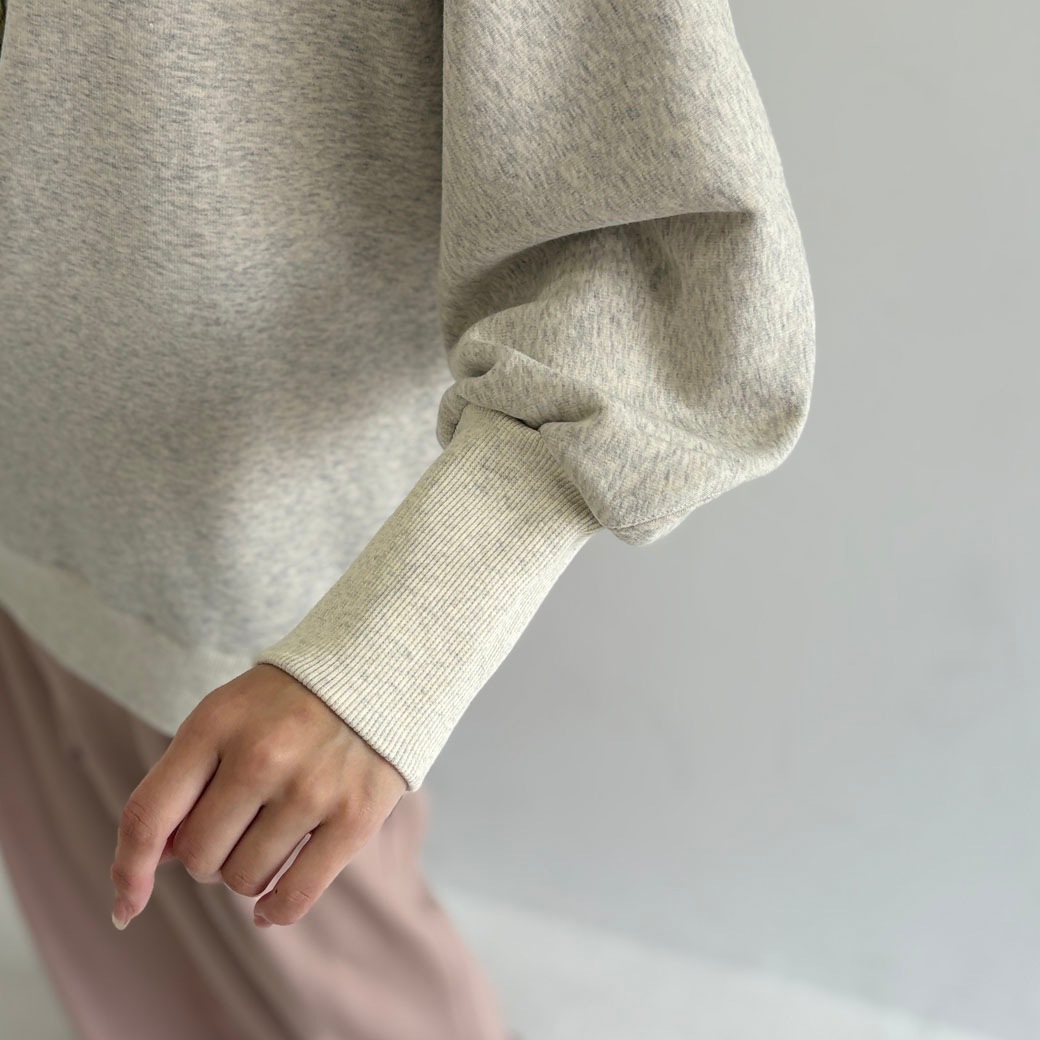 ウルトラブラッシュ裏起毛ドルマンカーブスリーブトレーナー＿着心地