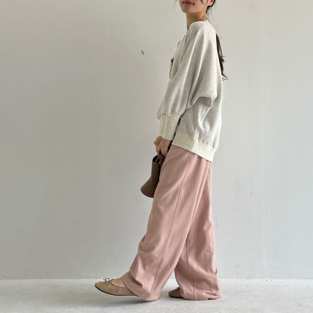 ウルトラブラッシュ裏起毛ドルマンカーブスリーブトレーナー