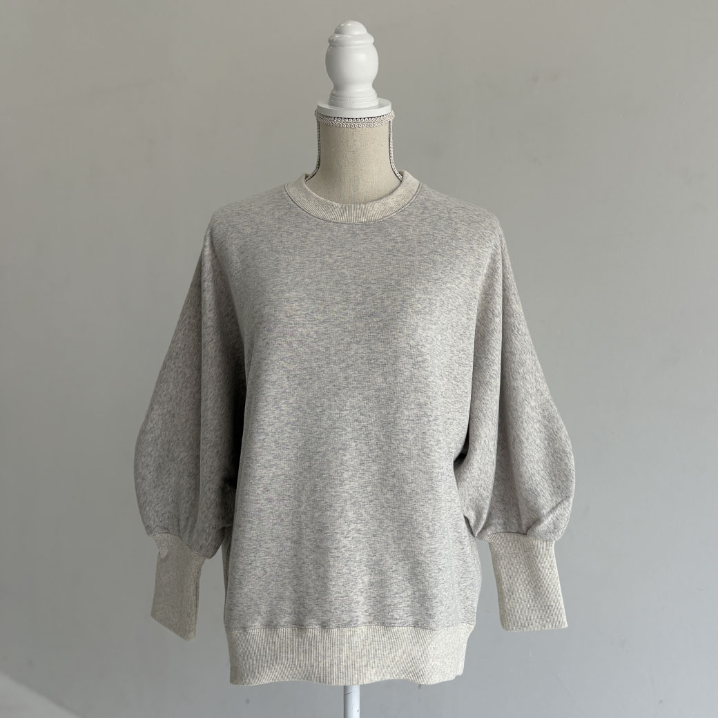 ウルトラブラッシュ裏起毛ドルマンカーブスリーブトレーナー