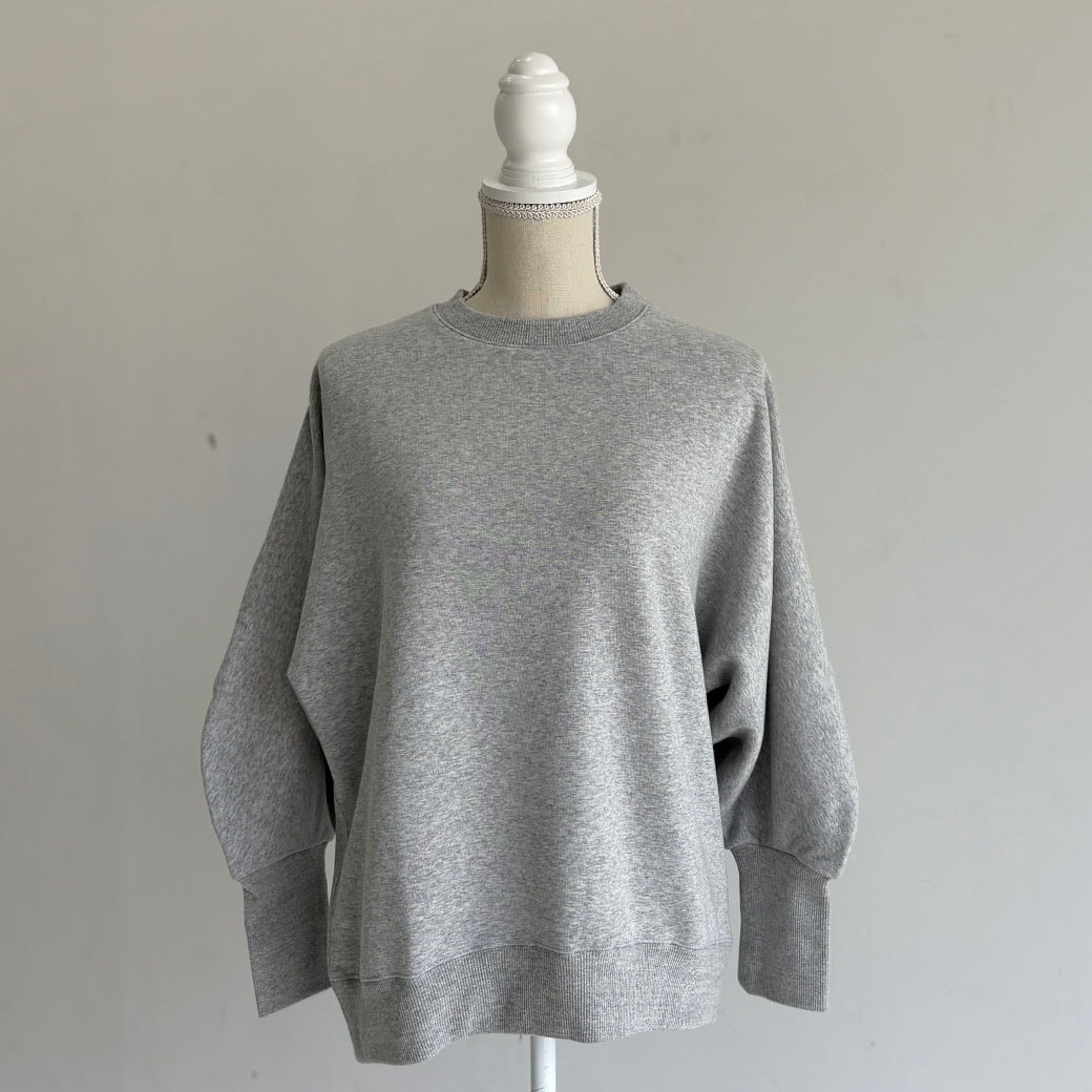 ウルトラブラッシュ裏起毛ドルマンカーブスリーブトレーナー