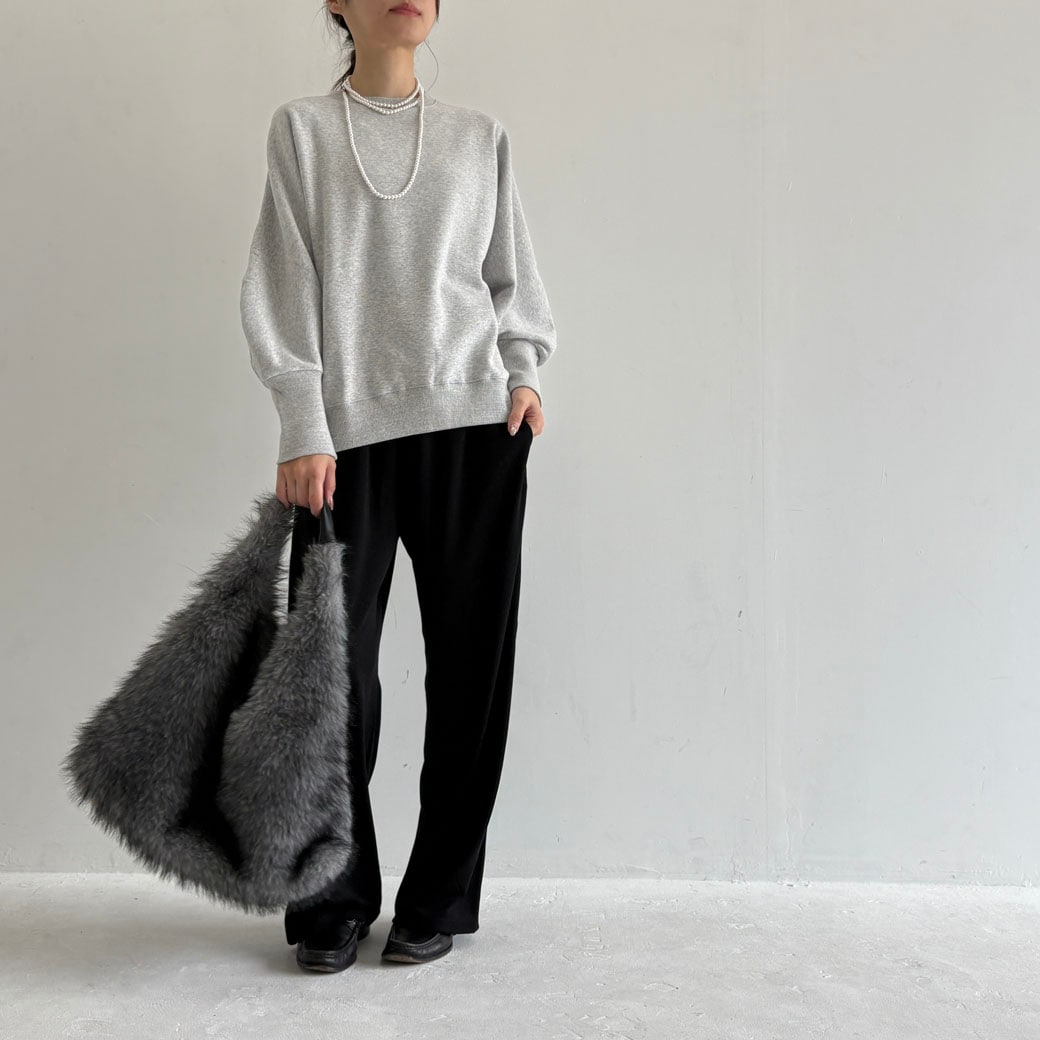 ウルトラブラッシュ裏起毛ドルマンカーブスリーブトレーナー