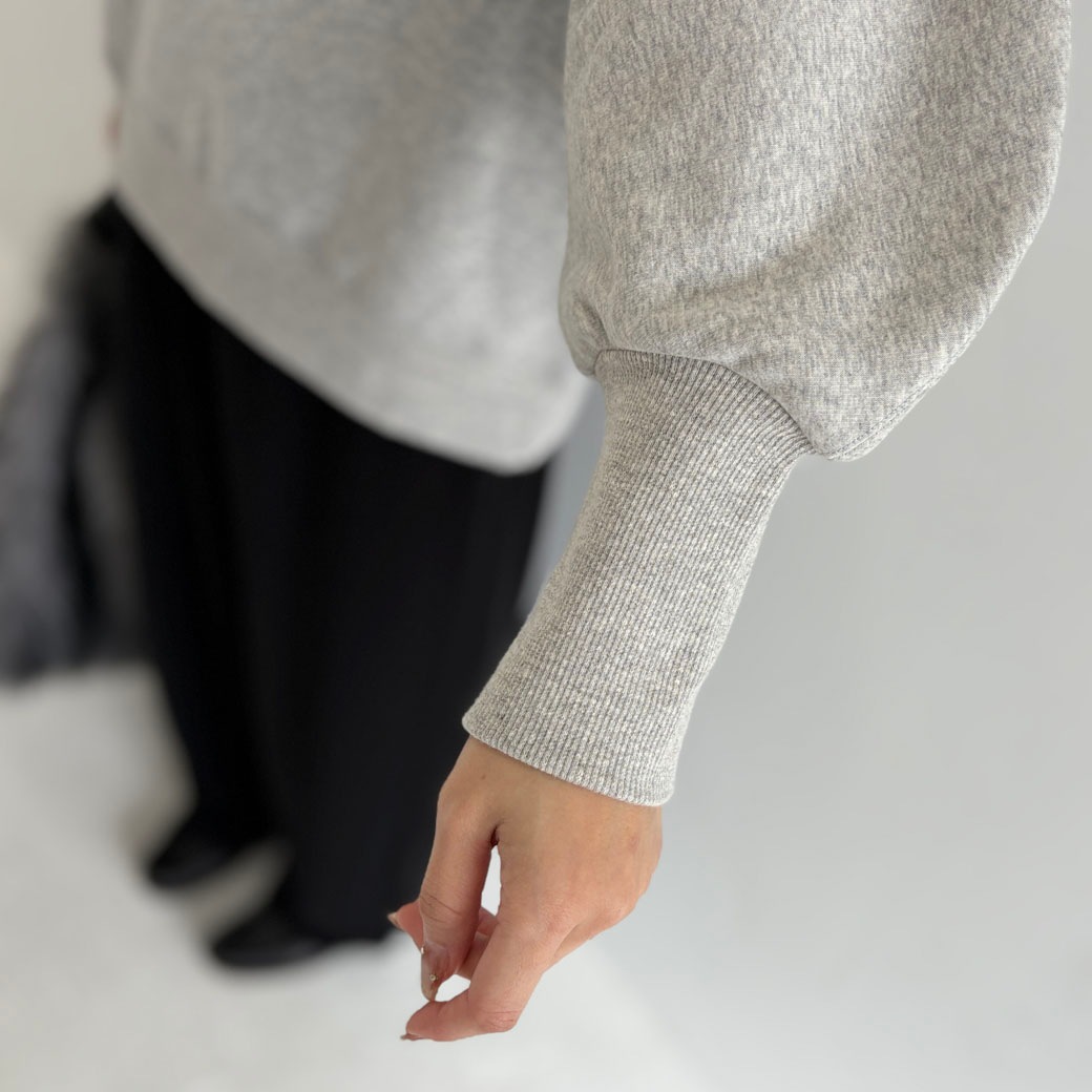 ウルトラブラッシュ裏起毛ドルマンカーブスリーブトレーナー