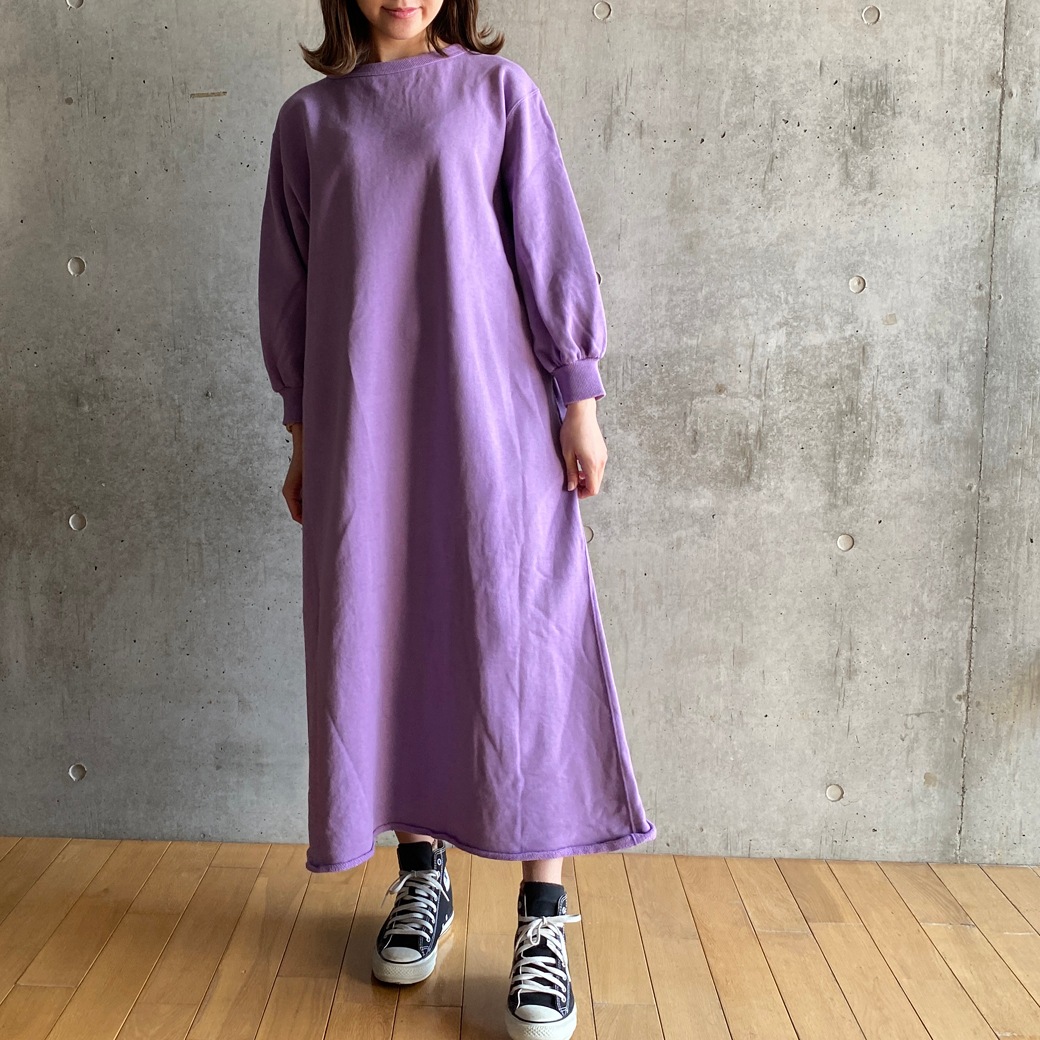 FRNCH TERRY　9分袖裏毛ワンピース
