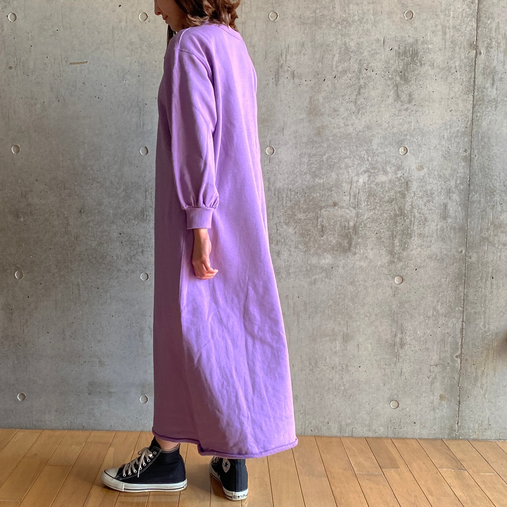 FRNCH TERRY　9分袖裏毛ワンピース