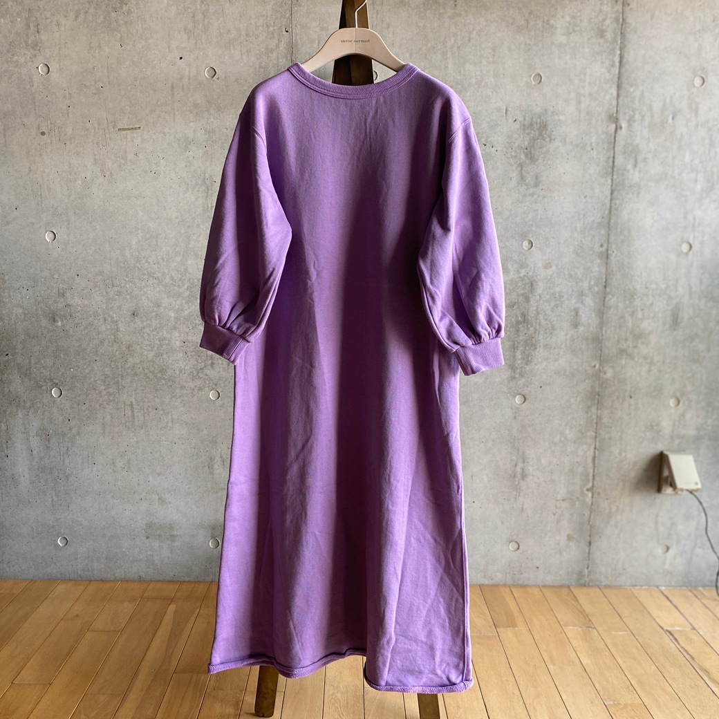 FRNCH TERRY　9分袖裏毛ワンピース