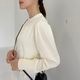 ウォッシャブルウール＿ギャザーショルダープルオーバー