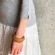 丸胴コットンフライス＿スクープネック7分袖