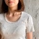 丸銅コットンフライス＿スクープネック半袖